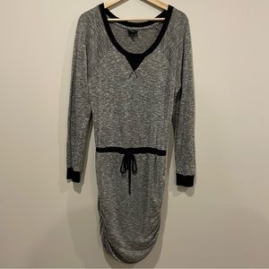 Grey Sweatshirt Style Dress
